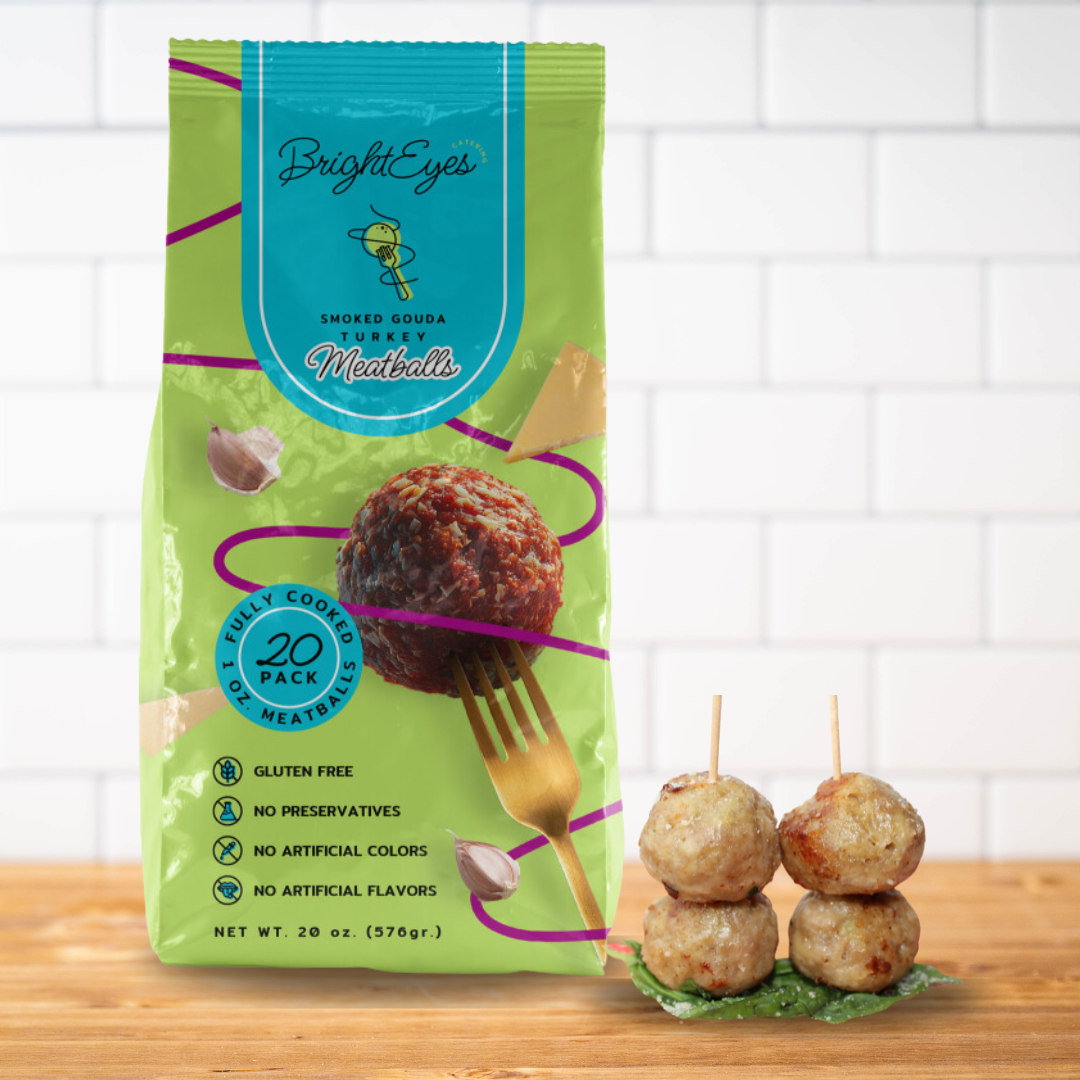Smoked Gouda Turkey Meatballs - Gluten Free