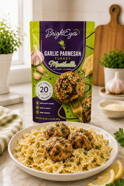 Garlic Parmesan Turkey Meatballs
