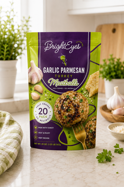 Garlic Parmesan Turkey Meatballs