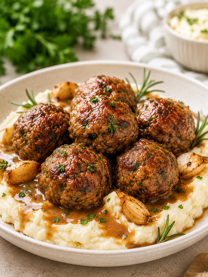 Garlic & Herb Meatloaf Meatballs