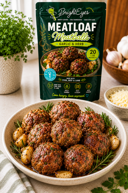 Garlic & Herb Meatloaf Meatballs